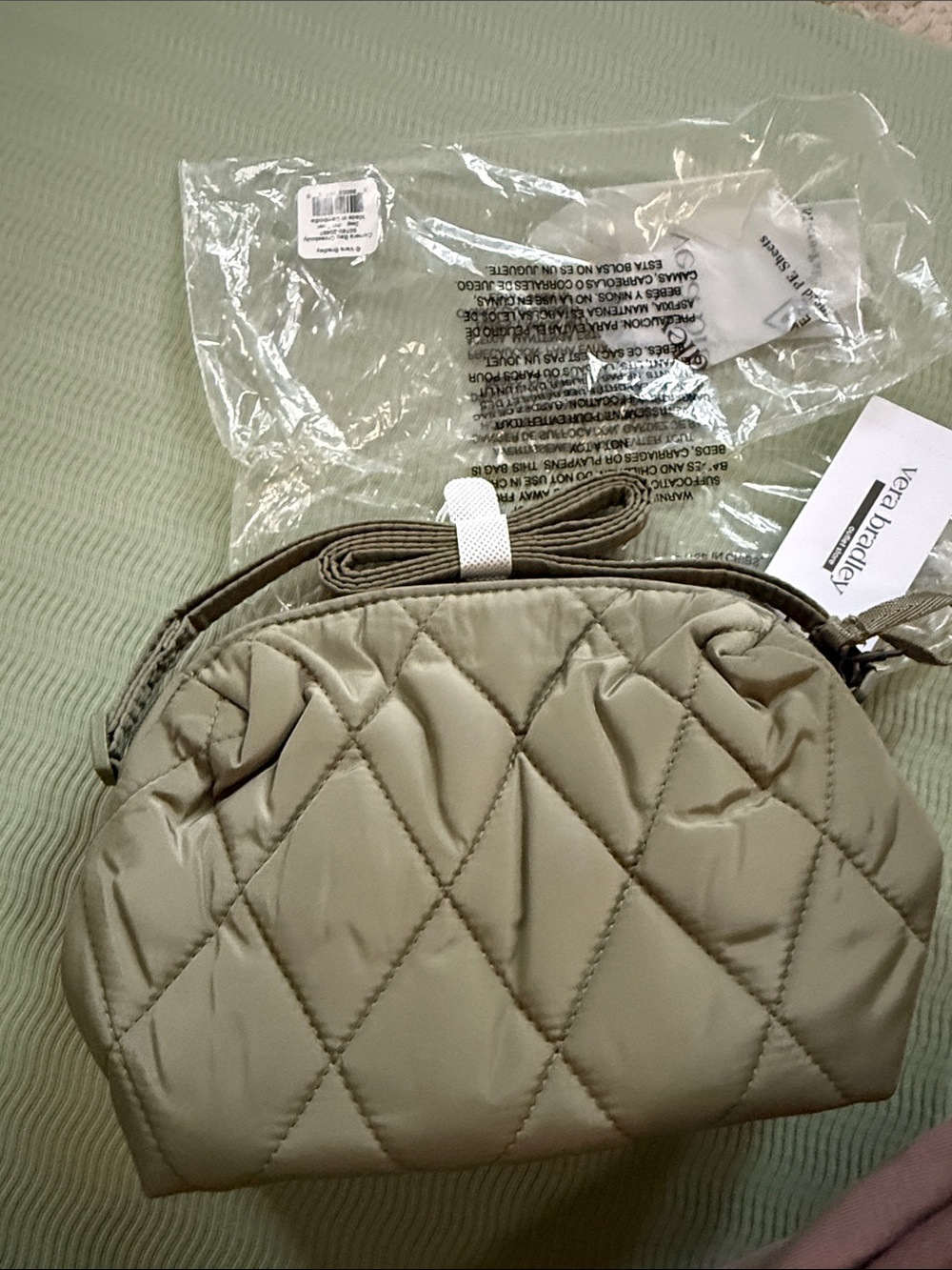 Vera Bradley Quilted Crossbody Bag in Olive